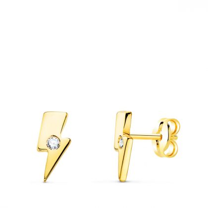 "RAYO MINI" pendientes Oro 18K