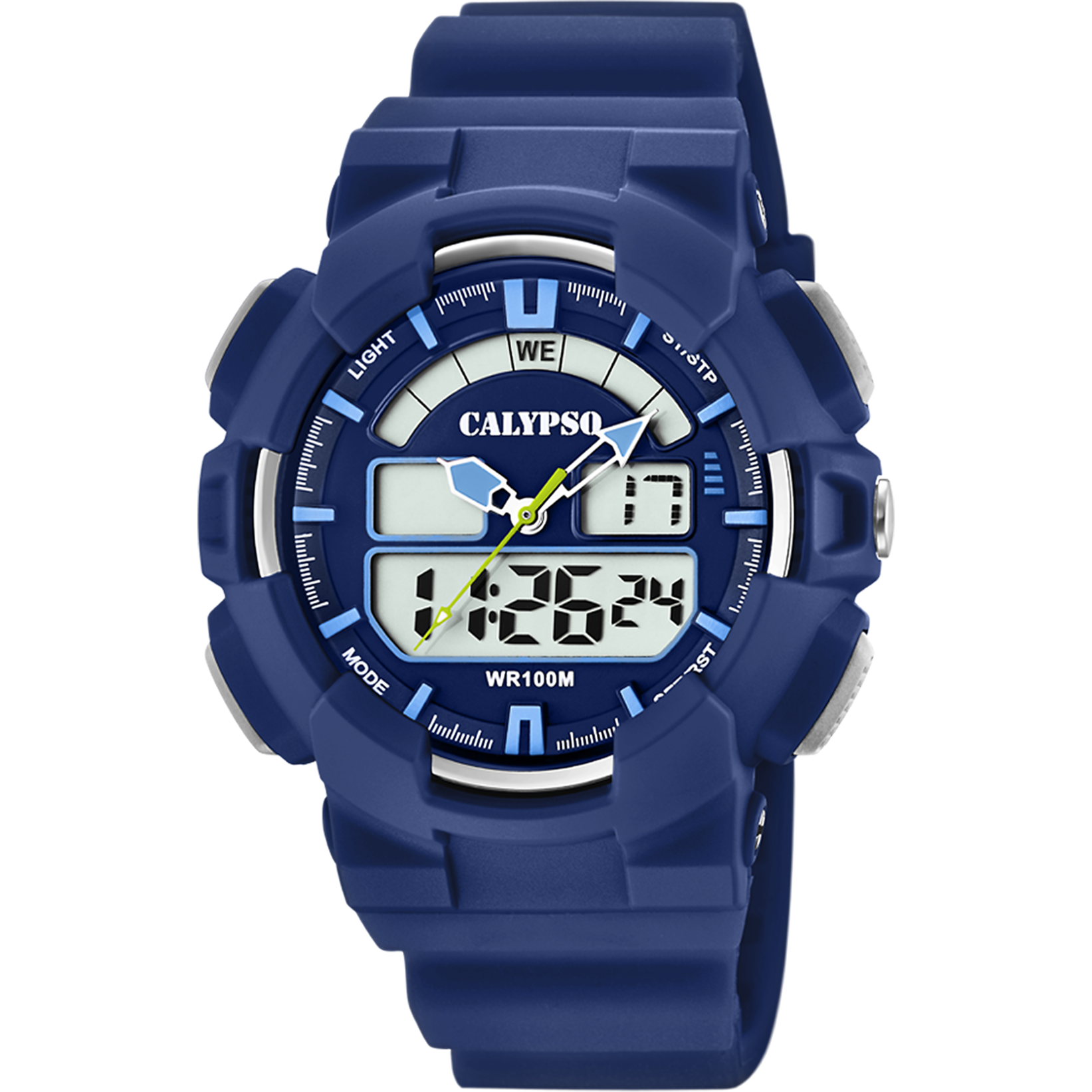 Reloj Digital Calypso Hombre Negro y azul K5610/6