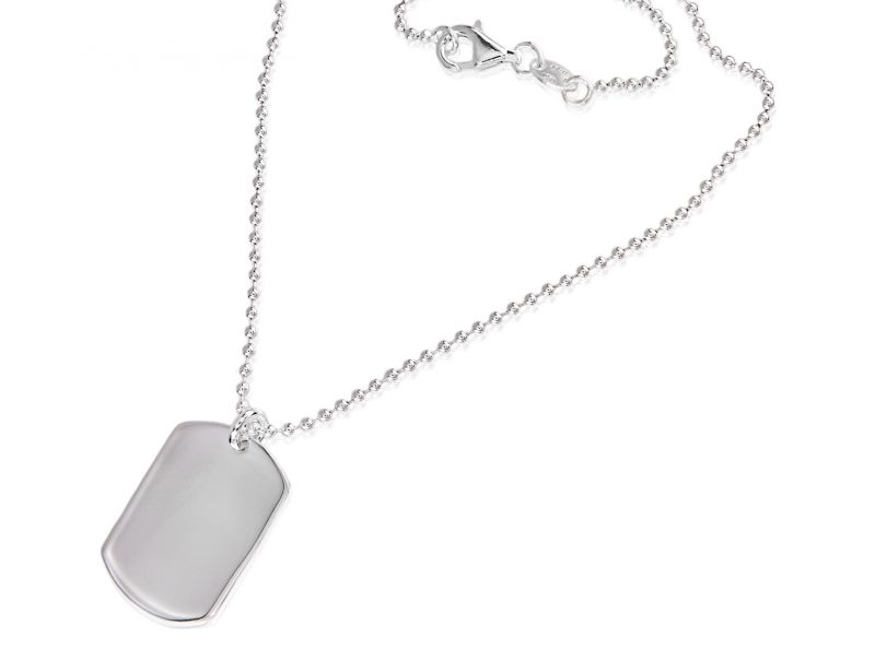 "MILITAR" collar chapa Plata