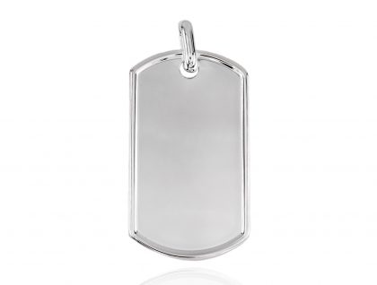 "MILITAR II" colgante chapa Plata