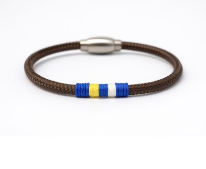 “TIRMA” pulsera hilo marrón con bandera canaria