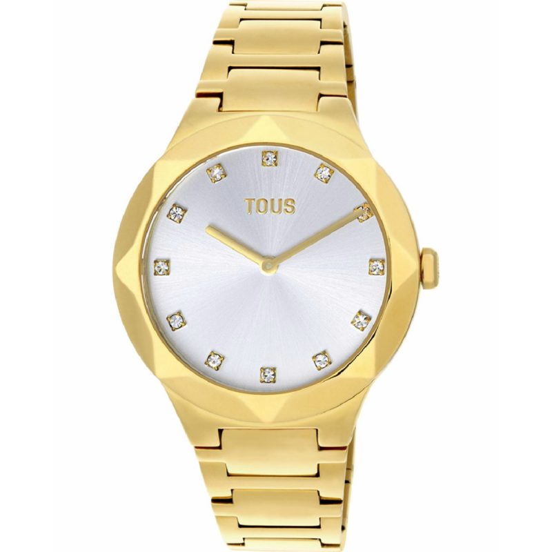 Reloj analógico con brazalete de acero IPG dorado Karat Round