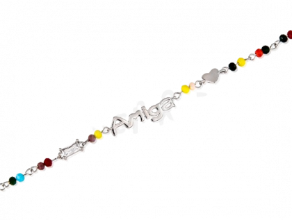 "VERA" pulsera rodiada "amiga"