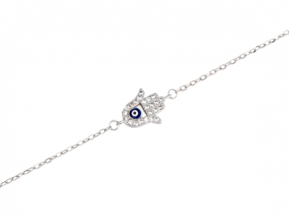 "SILVA" pulsera rodiada con circonitas