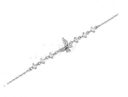 "SILVRA" pulsera rodiada con circonitas