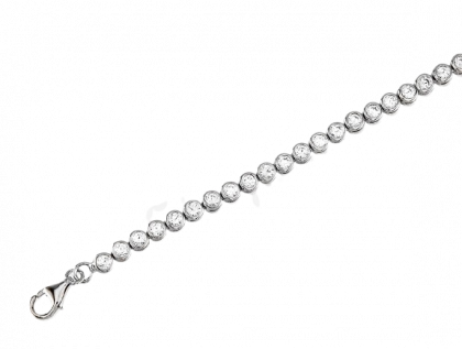 "ECLISSA" pulsera rodiada con circonitas riviere