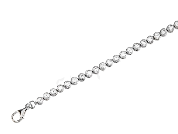 "ECLISSA" pulsera rodiada con circonitas riviere