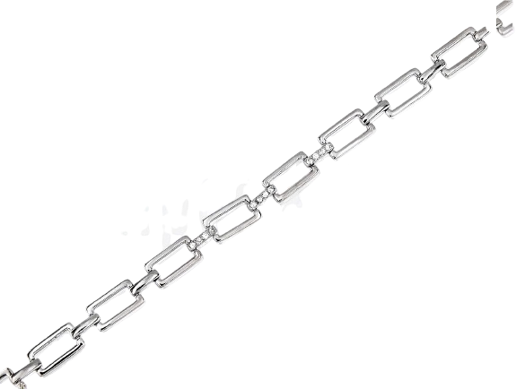 "LÚMINA" pulsera rodiada con circonitas