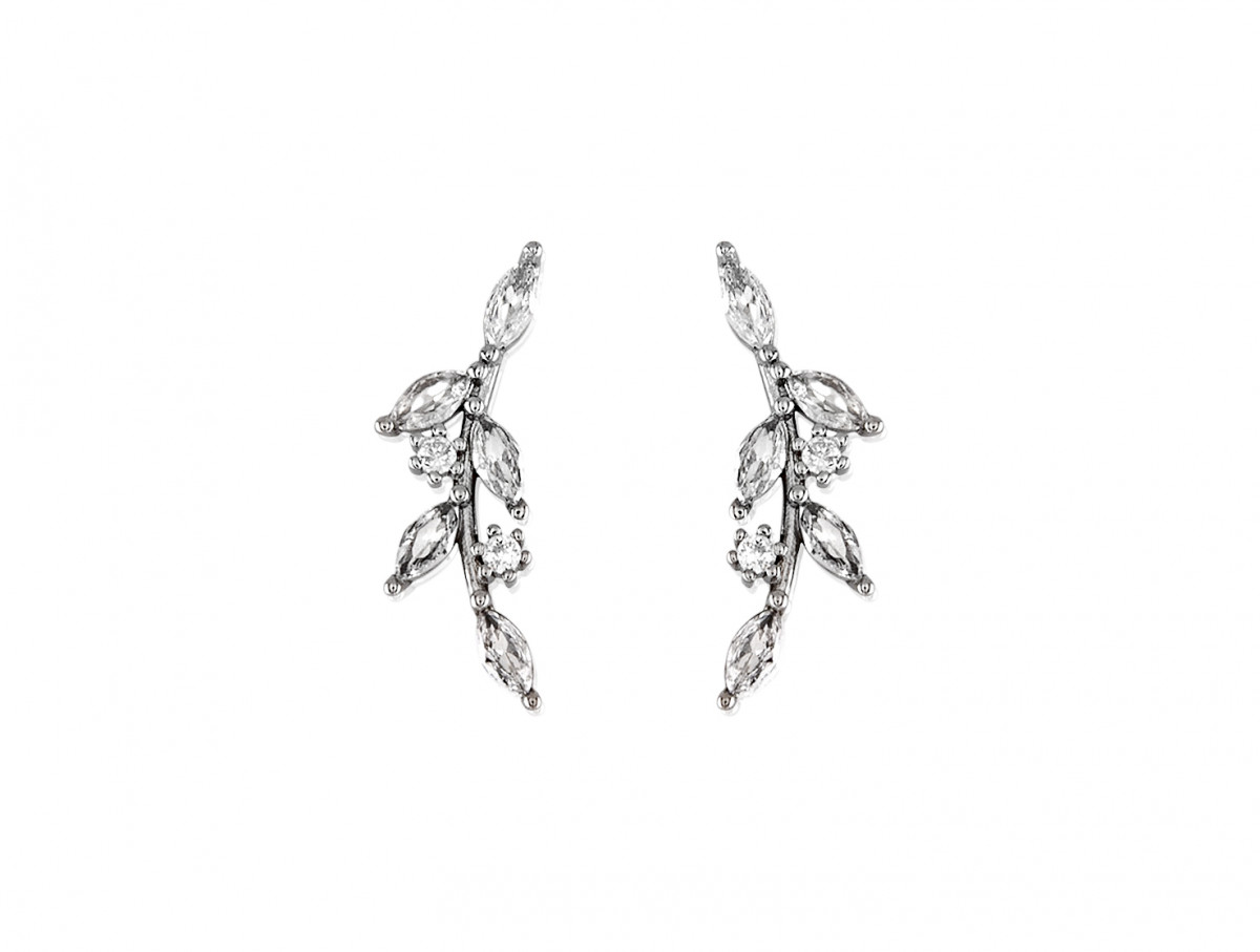 "CAMELIA" pendientes plata