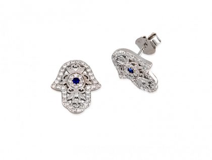 "SAFIRA" pendientes plata