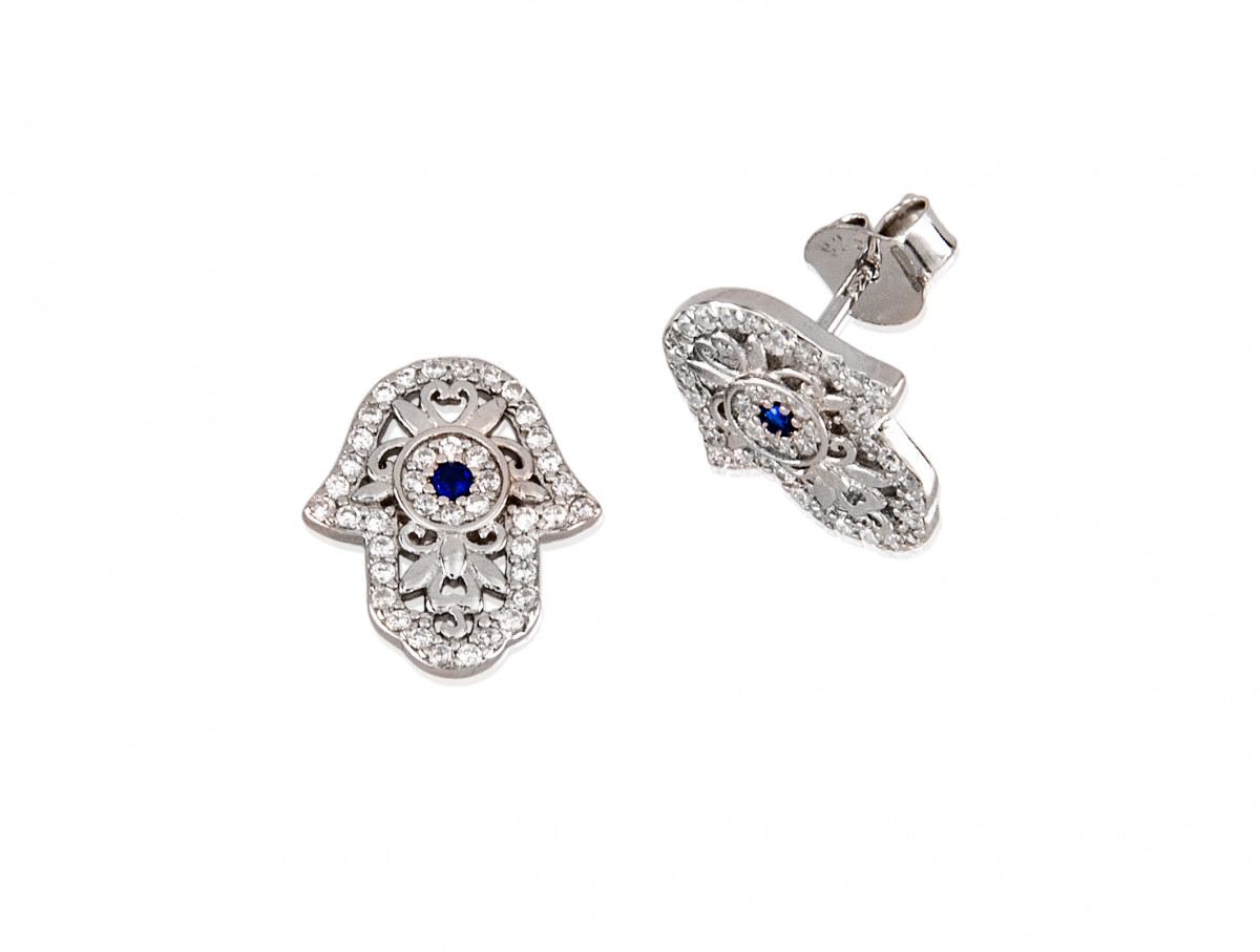 "SAFIRA" pendientes plata