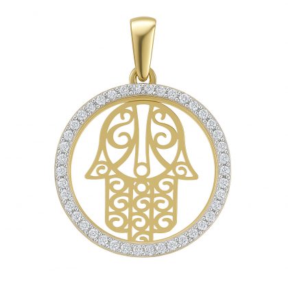 "HAMSA" colgante oro 9K