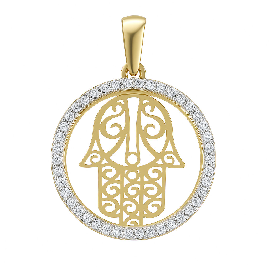 "HAMSA" colgante oro 9K