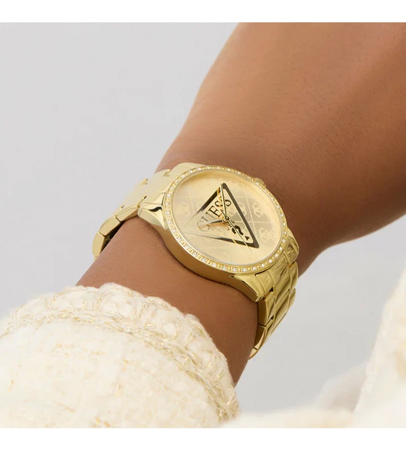 Reloj Guess Acero Esfera Dorada Y Circonitas Roxy GW0987L2 - Imagen 2