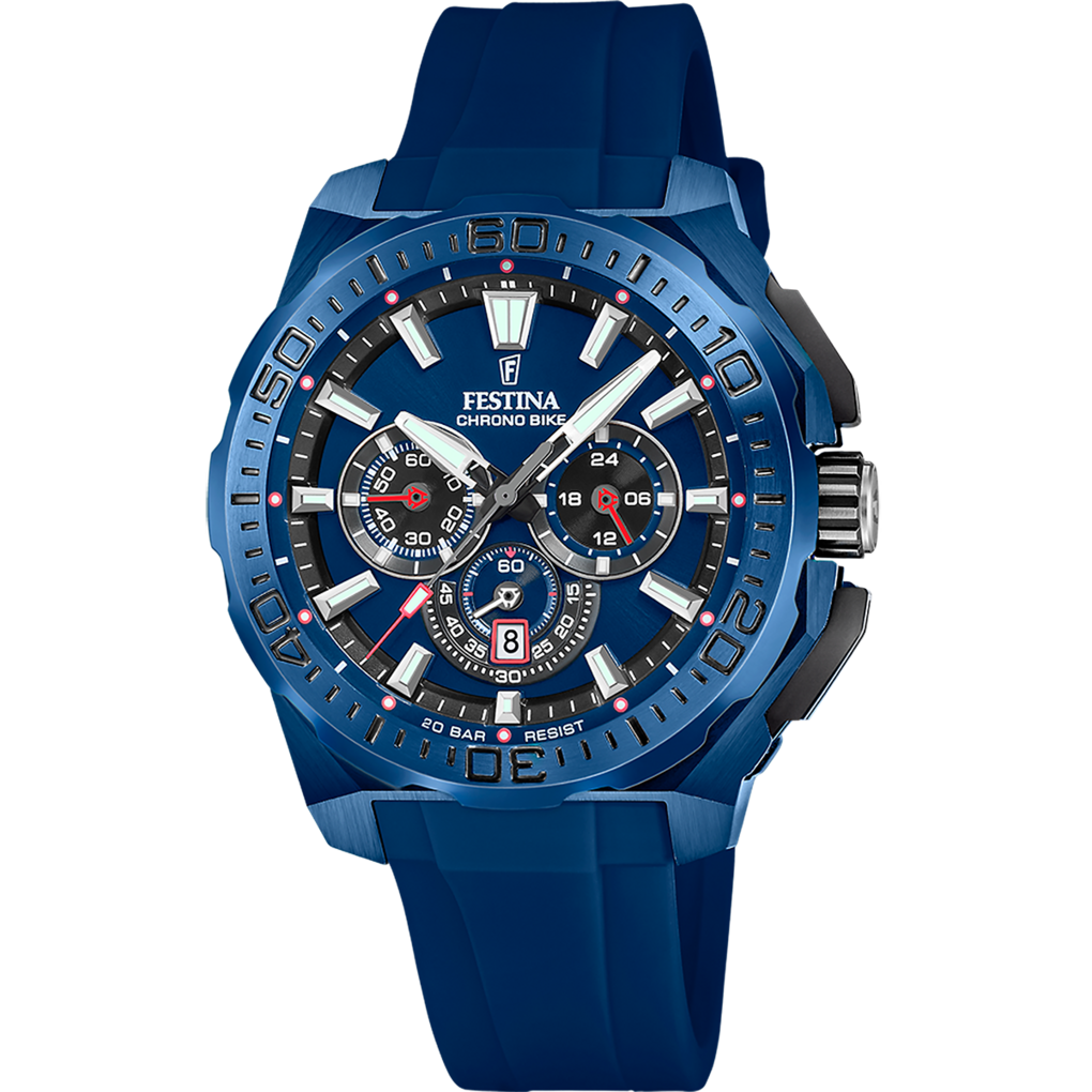 RELOJ DE HOMBRE FESTINA CHRONO BIKE EDICIÓN ESPECIAL F20729/1 AZUL CORREA DE ACERO - Imagen 2