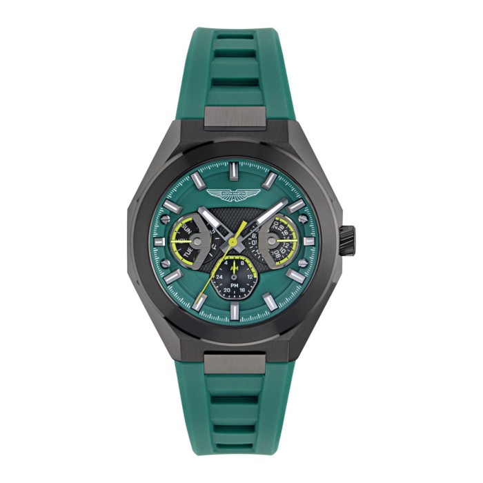 Reloj Aston Martin Fórmula 1 Verde y Negro Multifunción Hombre MTRI1F503
