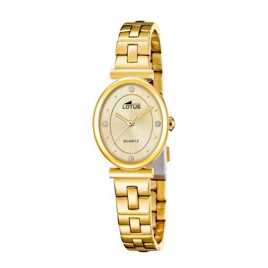 RELOJ LOTUS 2GETHER 19018/2 DORADO CORREA DE ACERO INOXIDABLE, MUJER