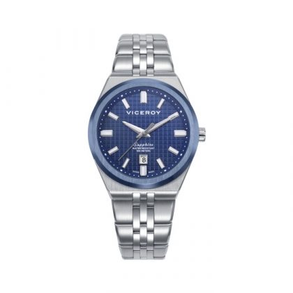 Reloj Viceroy Swiss Made Plateado y Azul Mujer Analógico 45114-37