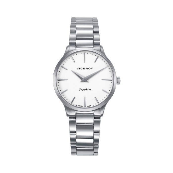 Reloj Viceroy Swiss Made Plateado y Blanco Analógico Mujer 45118-07