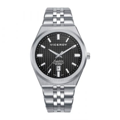 Reloj Viceroy Swiss Made Plateado y Negro Analógico Hombre 45115-57