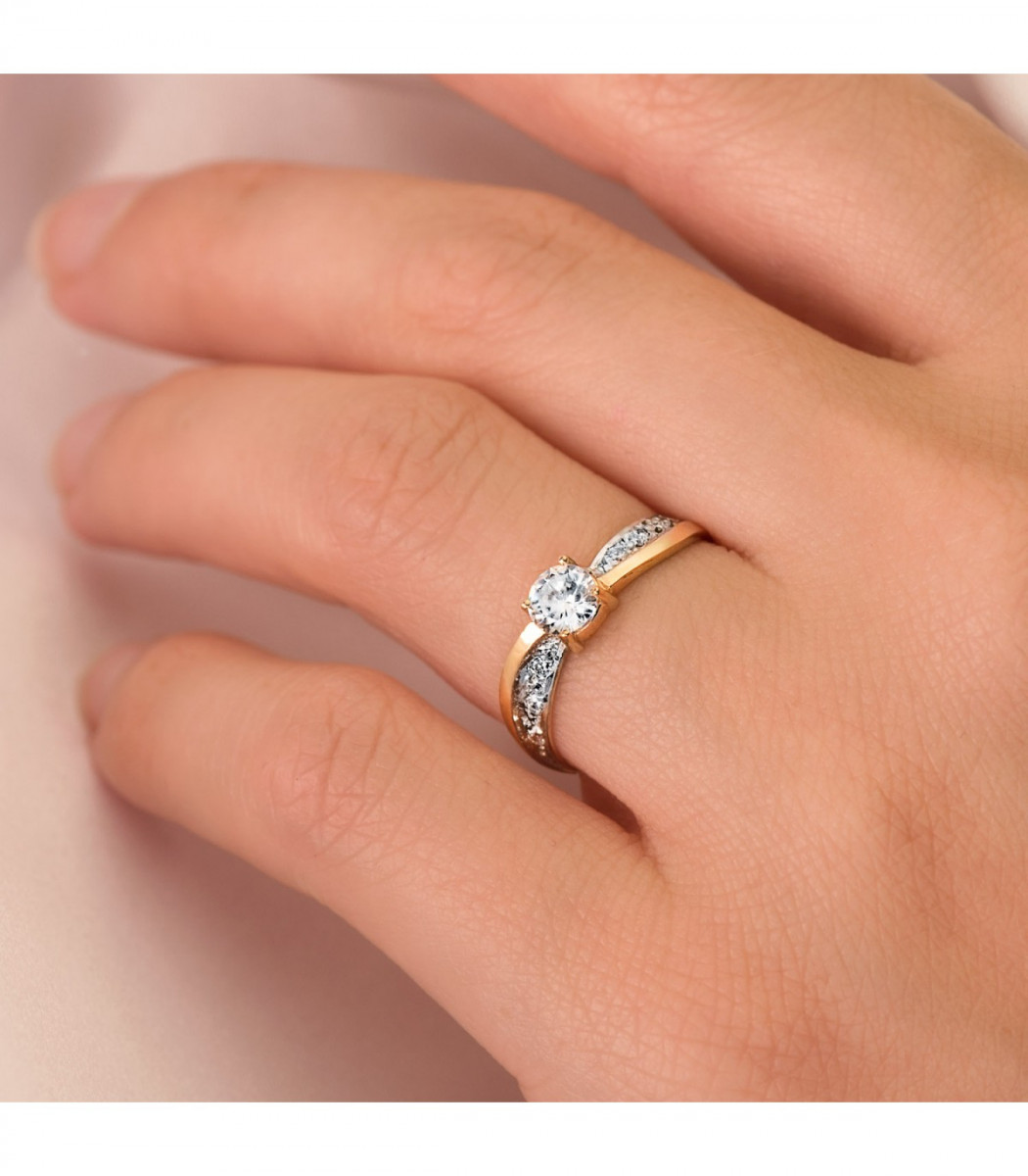 "SORELLE" anillo oro 18k - Imagen 2