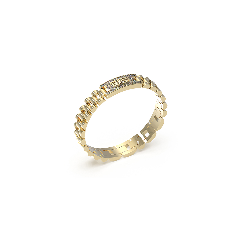 Pulsera Guess Mujer Empire Acero Dorado y Circonitas JUMB03200JWYGT-U
