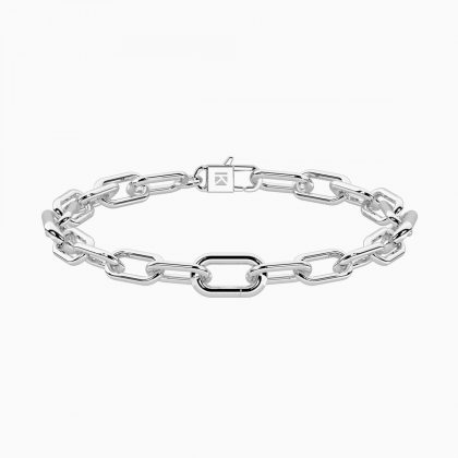 Pulsera de acero modular malla ancha Bon ton