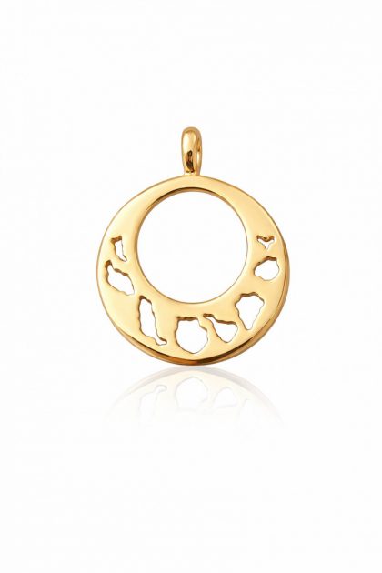 "ATLÁNTICO" colgante plata con baño de oro