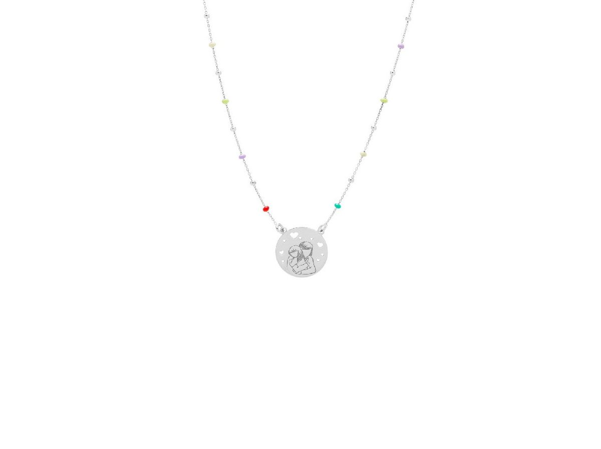 "ABRAZO" collar plata