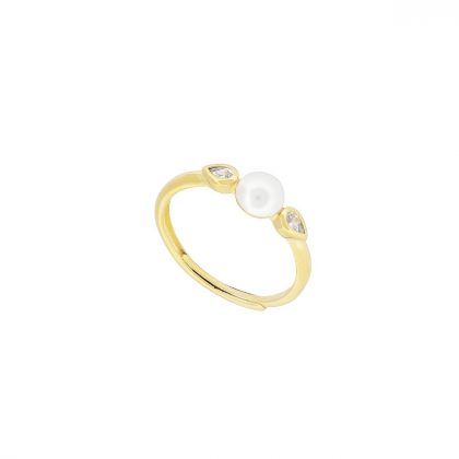 "LAGRIMA" anillo plata chapada