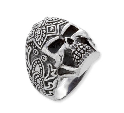 "CALAVERA" anillo acero