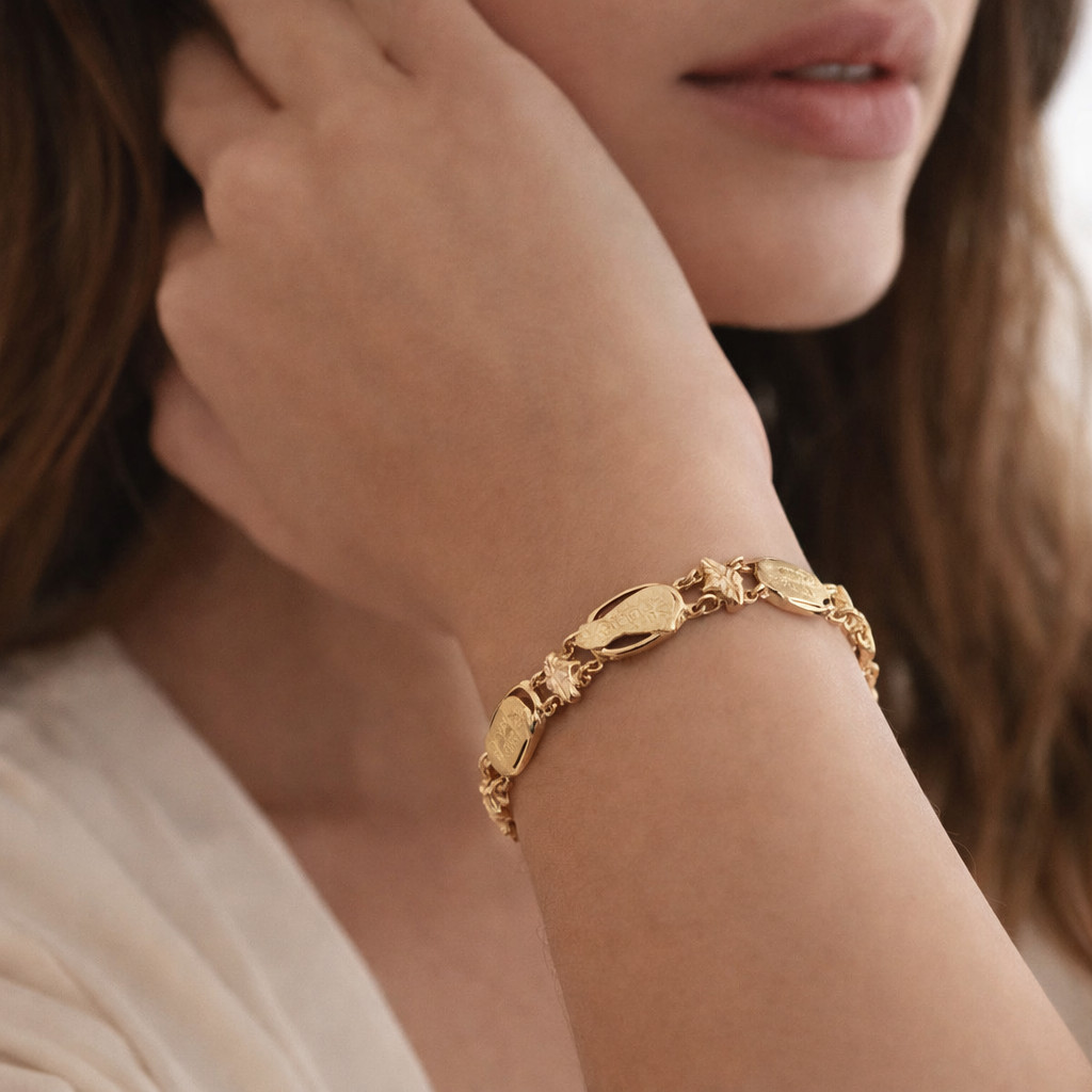 "LANZAROTE" pulsera islas canarias Oro 18K