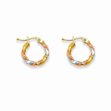"FUEGO" argollas oro 18K