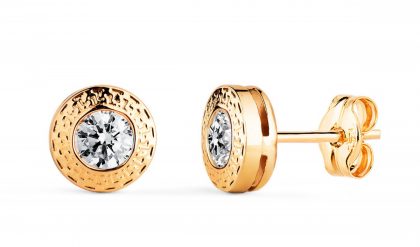 "ATENEO" Pendientes de Oro Amarillo 18K