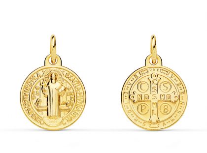 "BENEDICTUS" Medalla de Oro Amarillo 18K