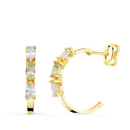 "CELESTE" pendientes oro amarillo de 18 quilates