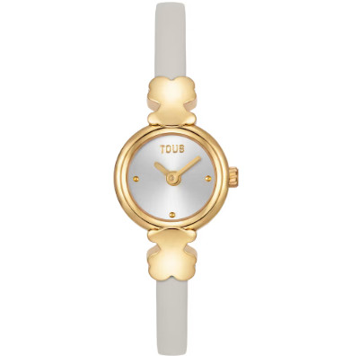 Reloj analógico y correa de silicona blanca Icon Chic