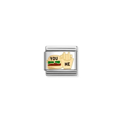 Link Composable Classic Hamburguesa Oro y esmalte