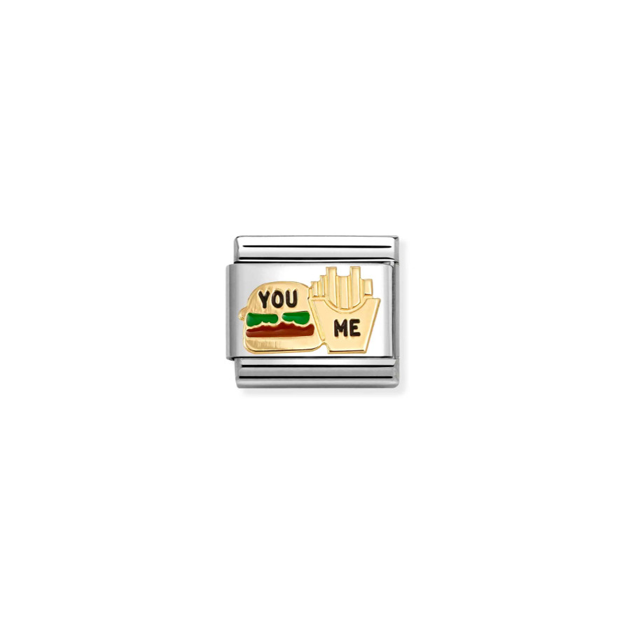 Link Composable Classic Hamburguesa Oro y esmalte