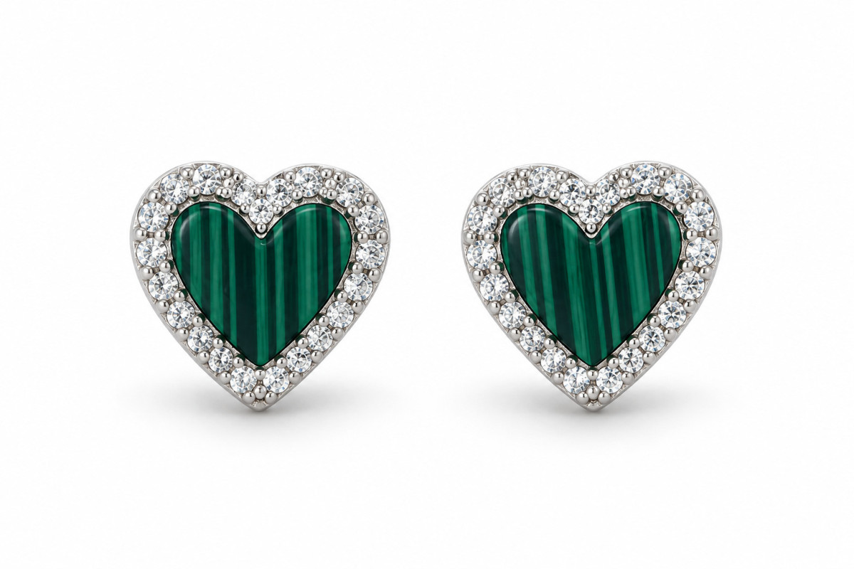 "JADE" pendientes plata