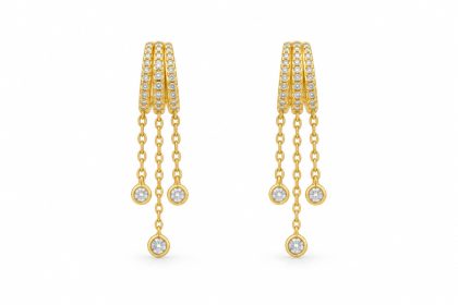 "PAINITA" pendientes de plata chapada en oro