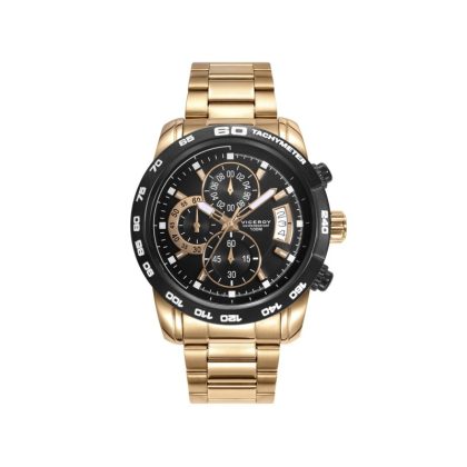 Reloj de hombre Heat cronógrafo de acero en Ip dorado