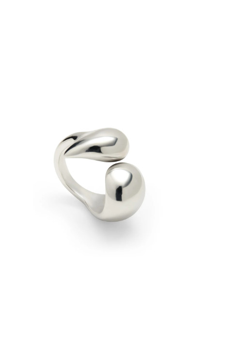 Anillo Originia Anillo bañado en plata con formas redondeadas irregulares